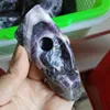 natural quartz crystal chevron amethyst rough stone smoking pipe