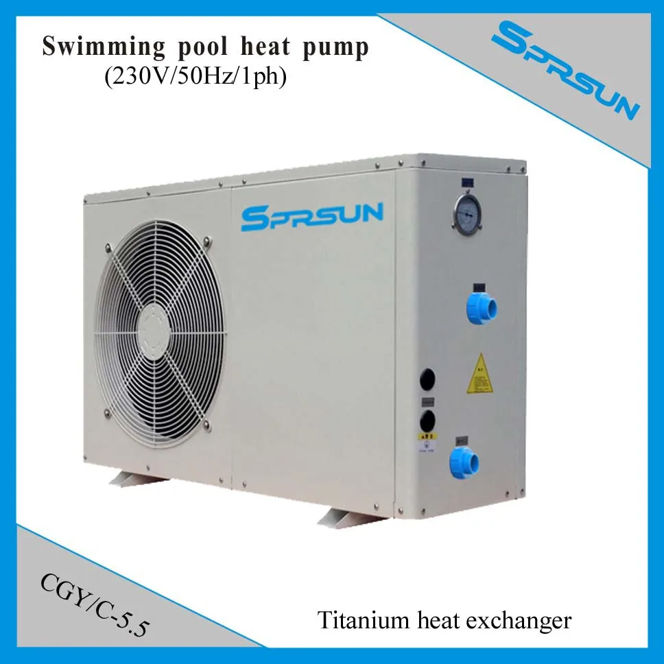 Swimming Pool Heater Heat Pump Titanium Heat Exchanger Anticorrosion 5