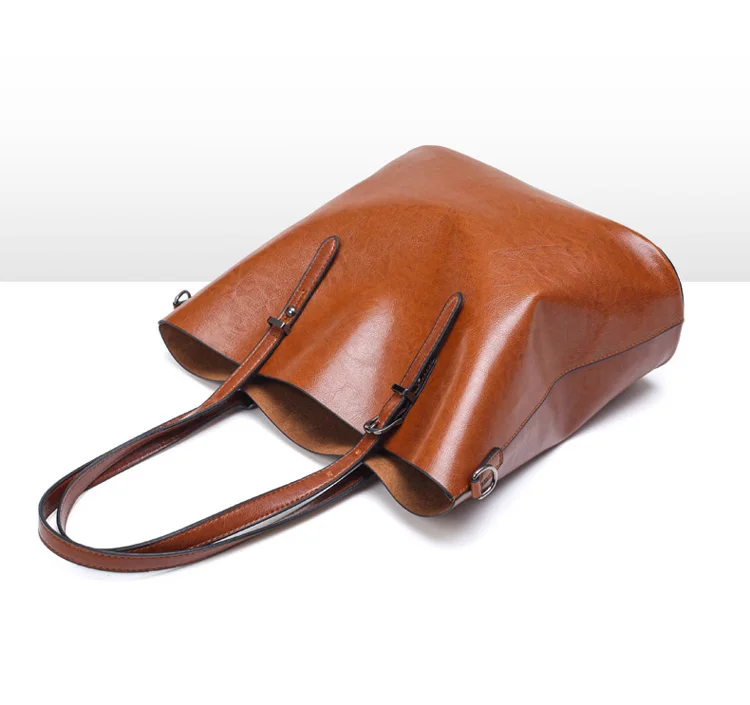 Hot sale online shopping pu leather women tote hand bag large capacity fashionable ladies shoulder bag