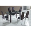 adjustable big size new mirror extendable glass dining table for hotel