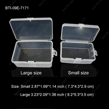 small clear plastic tackle box