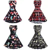 CY-19 European and American Christmas dress women 2018 new Hepburn Wind dress printing