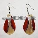 Ankole Painted Cow Horn Earrings - Kenya
