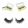 Private Label Natural Fur Premium Mink Lashes 3D Mink Eyelashes With Plastic Eyelash Tray