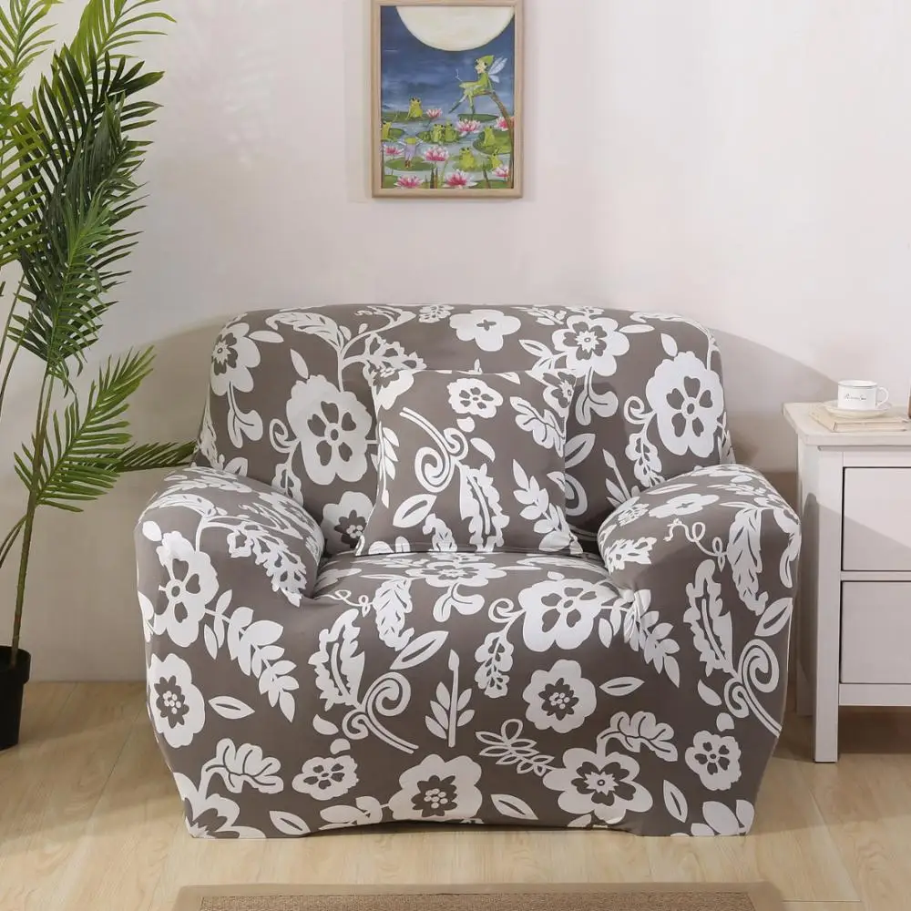 China 100 Polyester Printed Fabric Design Elastic 1234 Seat Sofa Cover For Leather Couch