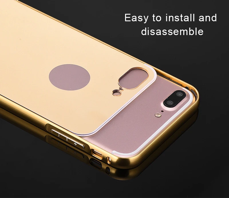 Aluminum Metal Mirror Bumper Back Phone Case For Iphone 7plus/8/x Buy