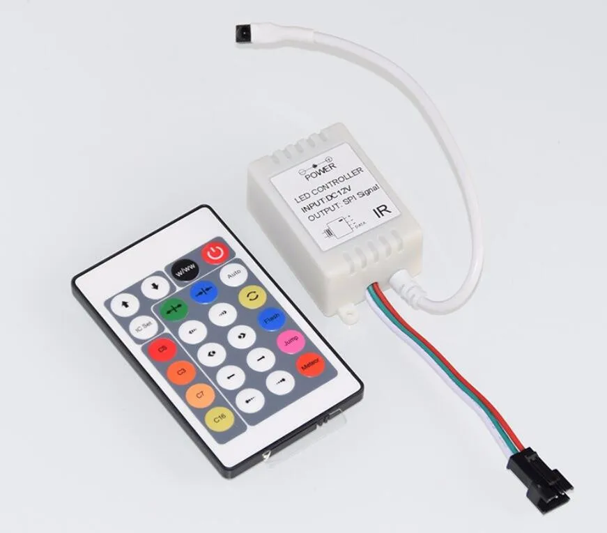 24 Key Dc 12v Ws2801 Ir Infrared Led Remote Controller Dimmer For Magic