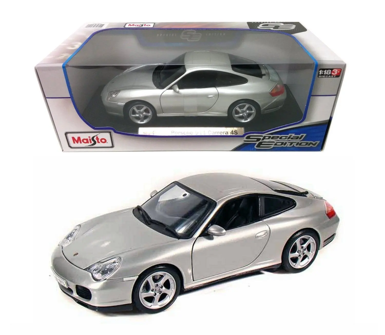 Get Quotations · MAISTO 1:18 SPECIAL EDITION PORSCHE 911 CARRERA 4S 31628SIL