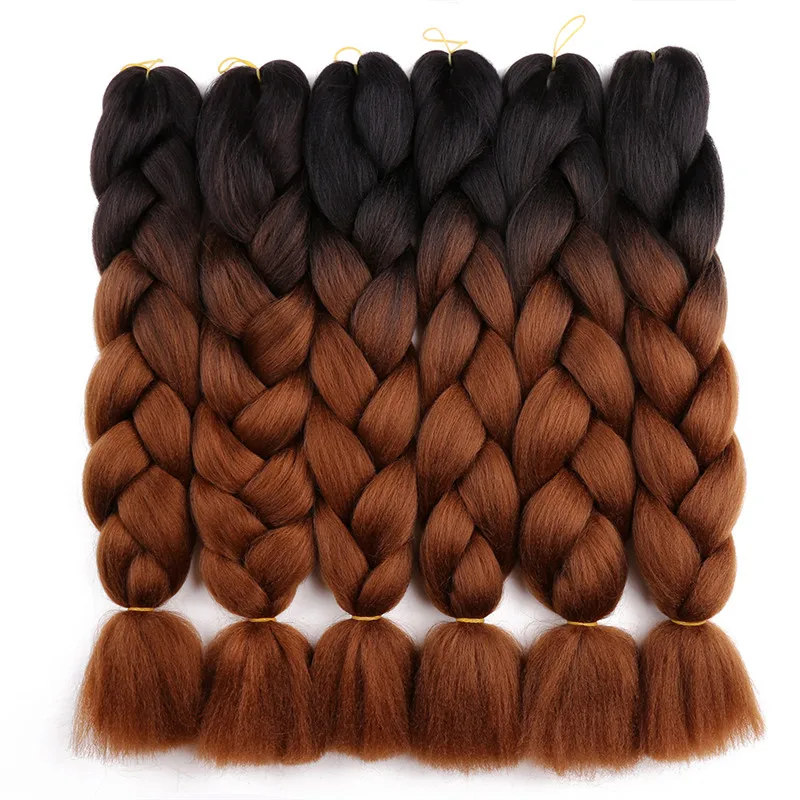 Syntheticthree Tone High Temperature Fiber Ombre Braiding Hair 24 Inch