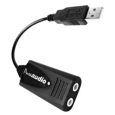 Andrea Electronics C1-1021450-1 model USB-SA-1 High Fidelity External Digital Sound Card with Noise Reduction Technology