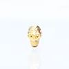Hot Sale 14k gold plated metal skull head bead