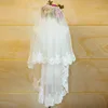 European design Couture bridal veil Beautiful bride veil with IVORY trim