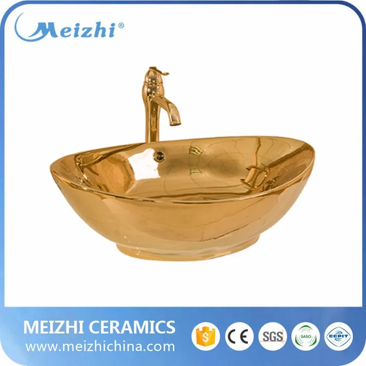 Modern beautiful bathroom gold color wash basin