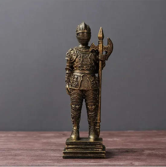 Antique Vintage Medieval Gold Silver Armor Knight Figure Statues Buy