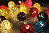 Battery operated hot sell Rattan Ball christmas string lights