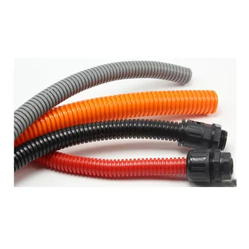 flexible conduit waterproof pipe plastic split bellows nylon excellent grey larger outdoor corrugated tube