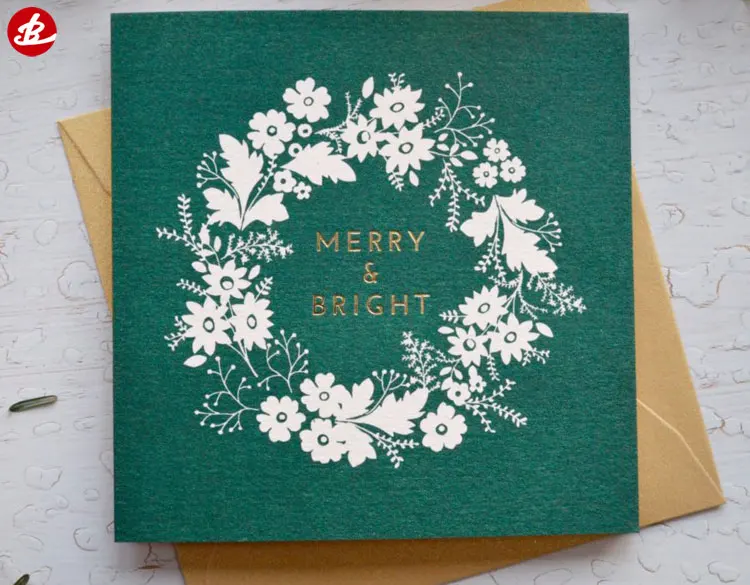 Wholesale Custom Service Cheap Price  Gold Foil Flash Game Post Business Birthday Wedding Invitation Gift Greeting Card Printing