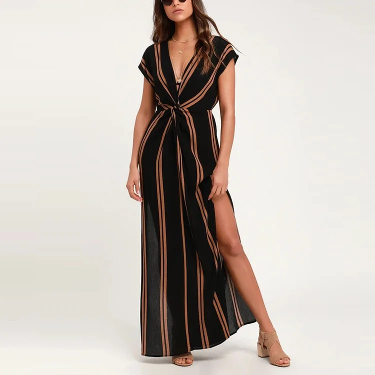 black fancy maxi dress