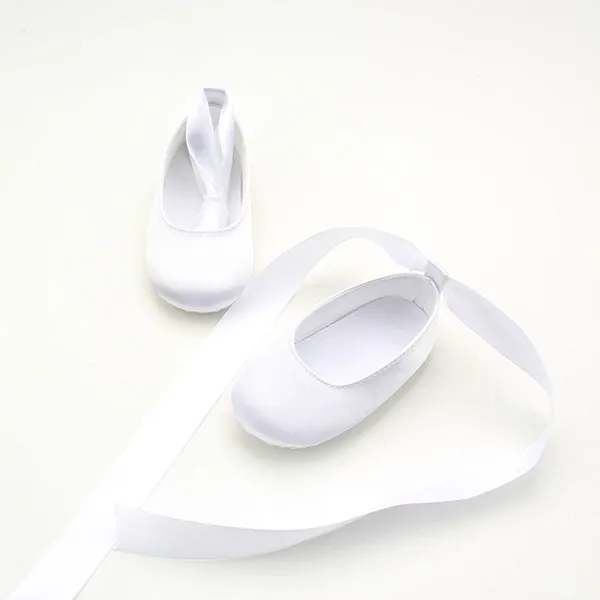 childrens white satin shoes