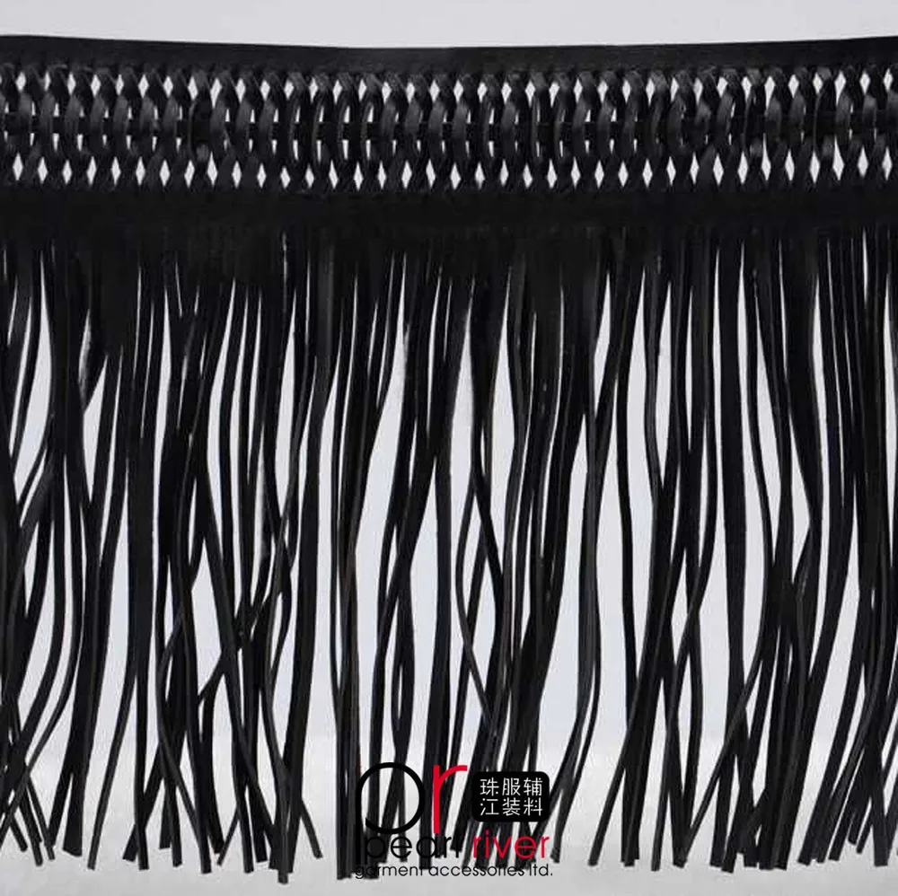Wholesale Leather Fringe Trim,Tassel Fringe For Dresses,Fashion Black Tassel Fringe Buy