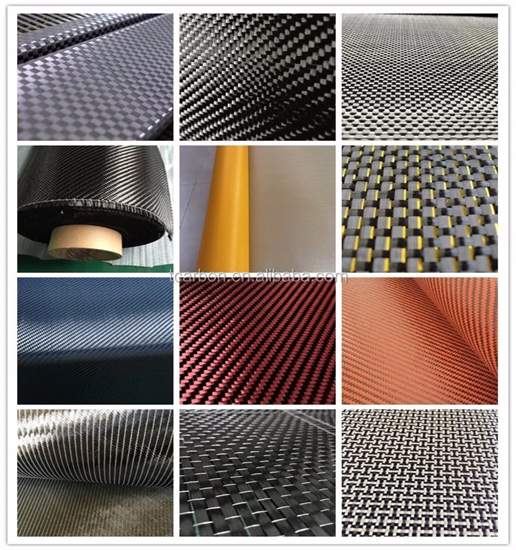 Honeycomb Weave Carbon Fiber Hybrid Kevlar Fabric Colored Carbon Fiber ...