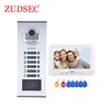 High Quality Multi Apartment Building Video Door Phone Door Bell Intercom Door Entry System with RFID Card (ZDVP-901)