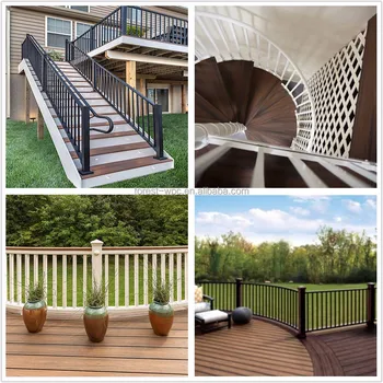 Para Exterior Hierro Forjado Escalera Pasamanos Se Forjado Wpc