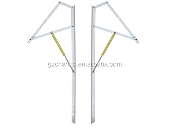 Furniture Hardware Storage Bed Hinge Mechanism With Gas Strut Chj02