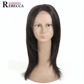 Rebecca Fashion 100 Human Hair Wig Lace Front Straight Hair Wig