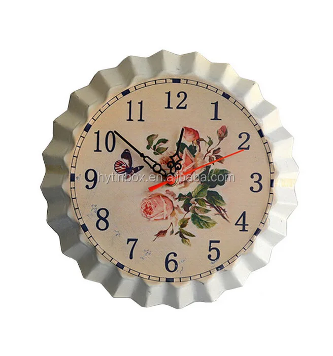Bottle Cap Shape Metal Wall Decor Decorative Metal Wall Clock Buy