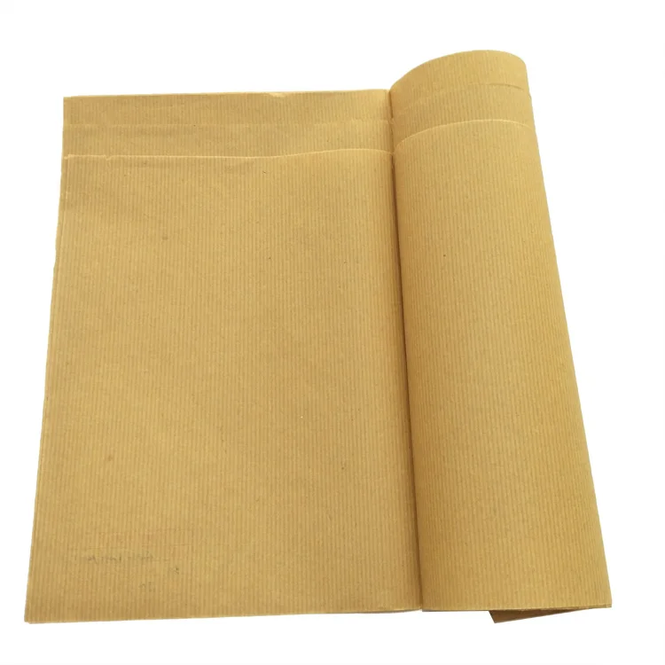Best Sale Mg Golden Yellow Ribbed Kraft Paper 610x860mm Sheets Size