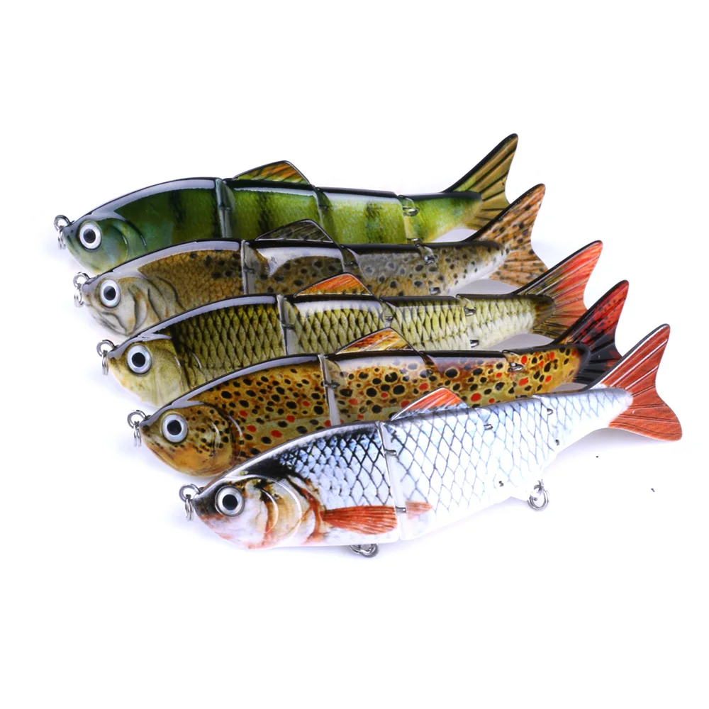 Hengjia 4" 6 Section Lure 18g Segment Jointed Swimbait 3d Printing 10cm