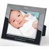 Back Easel Glossy Black Acrylic Frame Laser Engraved Date Acrylic Baby Shower Photo Frame