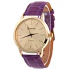 UP dial simple watches multi color pu strap watch without any logo