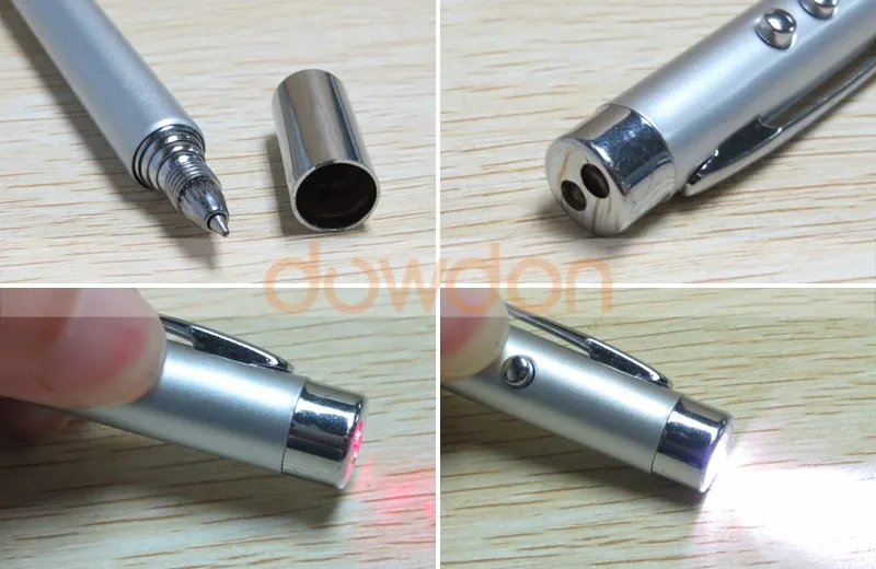 0.5mw Laser Pen 4 In 1 Mini Led Pen Light With Laser Pointer For