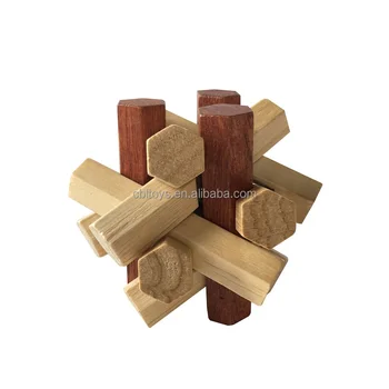 brain teaser real wood 3d puzzle
