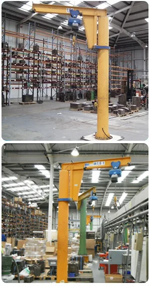 Single boom swivel lifting jib crane