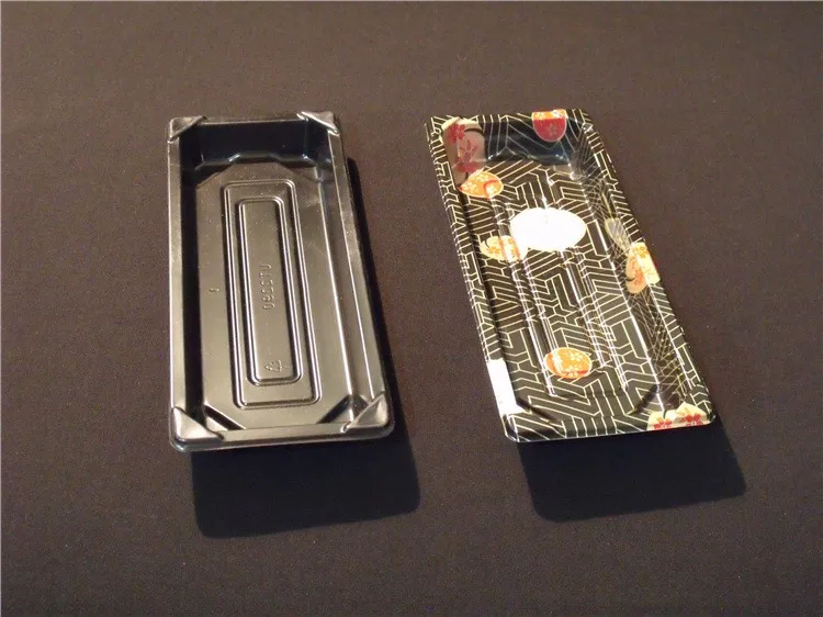 Rectangle Sushi Containers Plastic Japanese Disposable Sushi Plate