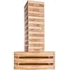 wholesale custom outdoor games wooden tumbling tower giant tumble tower with logo printing