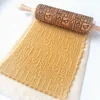 Christmas Snowflake bird Wooden Rolling Pin Embossing Baking Cookies Noodle Biscuit Fondant Cake Dough Patterned Roller