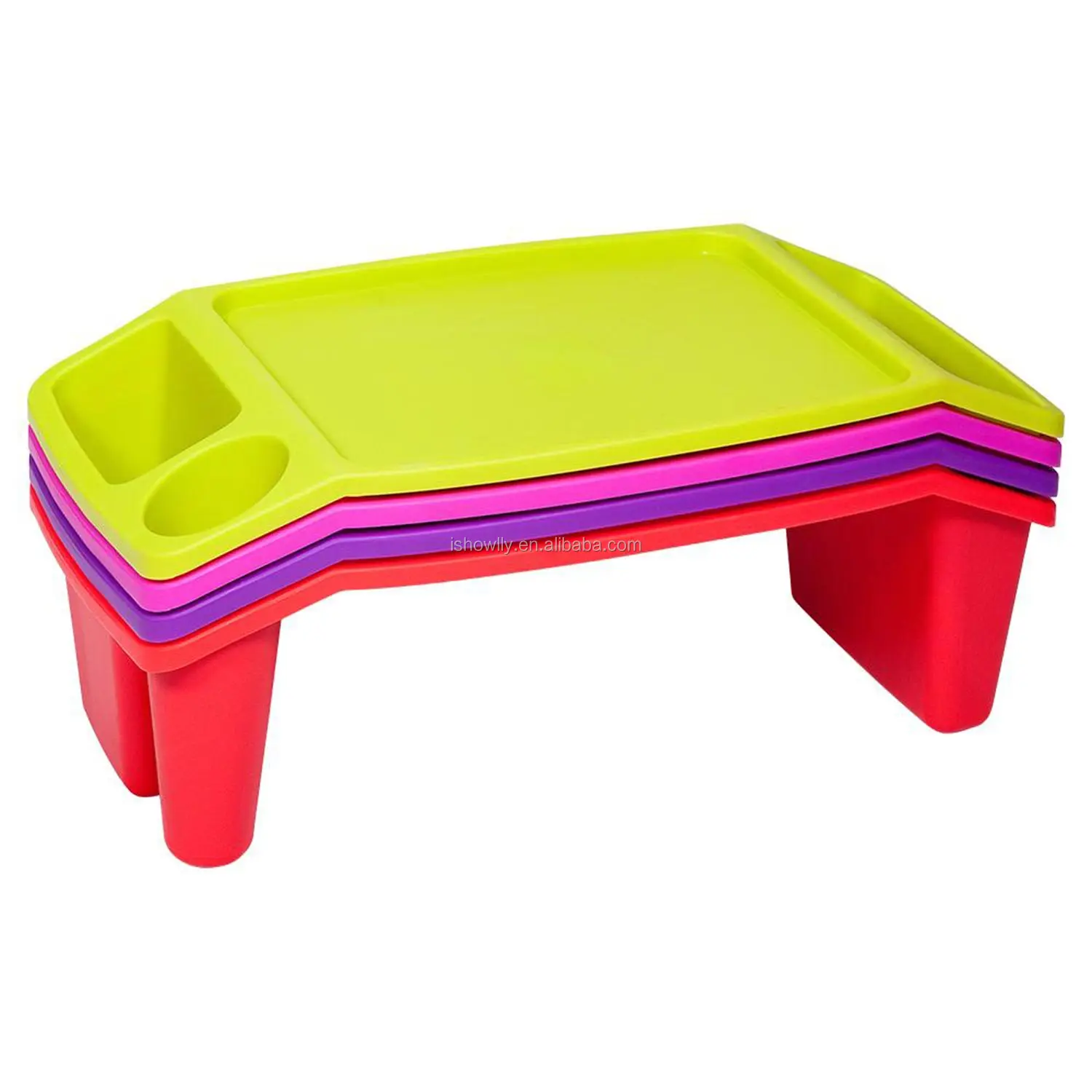 New Durable Assorted Color Kids Plastic Lap Tray Sturdy Multi