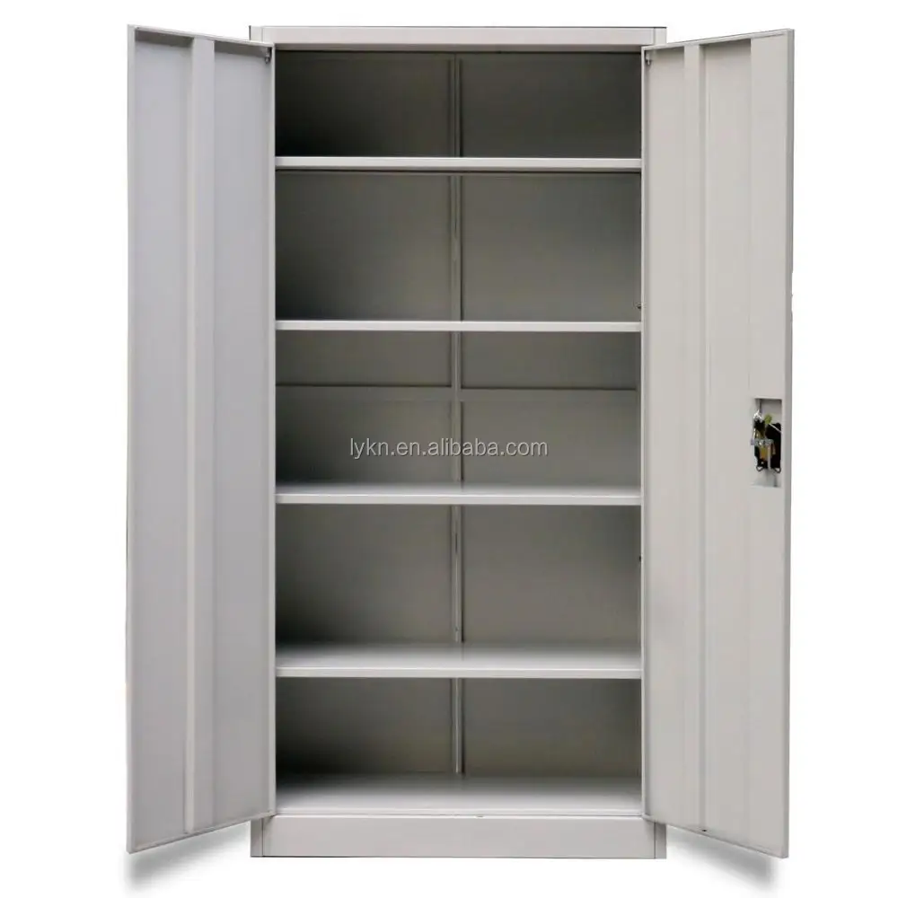 5 Adjustable Shelves Steel Office Cabinet Metal Garage Storage