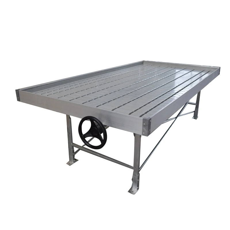 
Top sale agricultural hydroponics greenhouse ebb and flow bench flood tray rolling bench seedbed for growing orchid flowers 