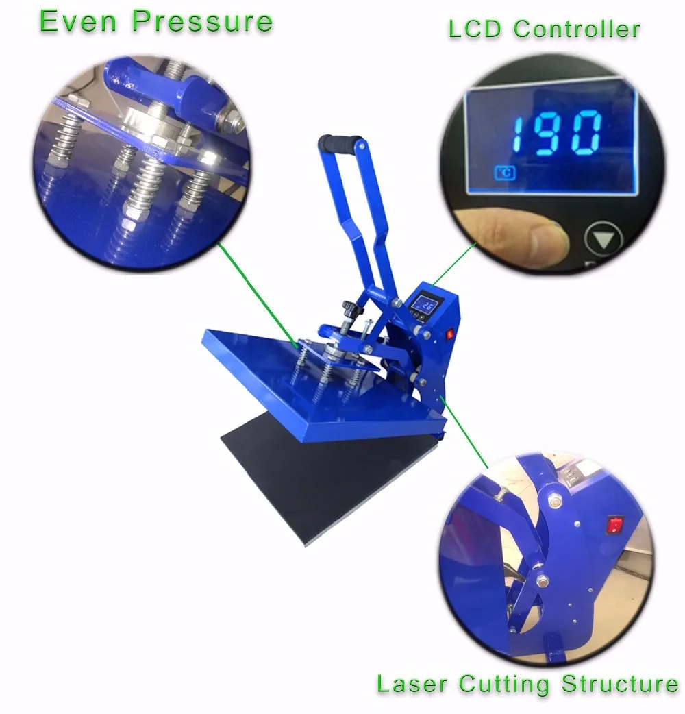 Colorking Lowest Price Most Cost- Efficient LCD digital manual T-shirt logo Transfer plate Heat Press Machine CK380