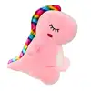 Popular down and cotton stuffed dinosaur stuffed animals Shy expression colorful back dinosaur decorated gift