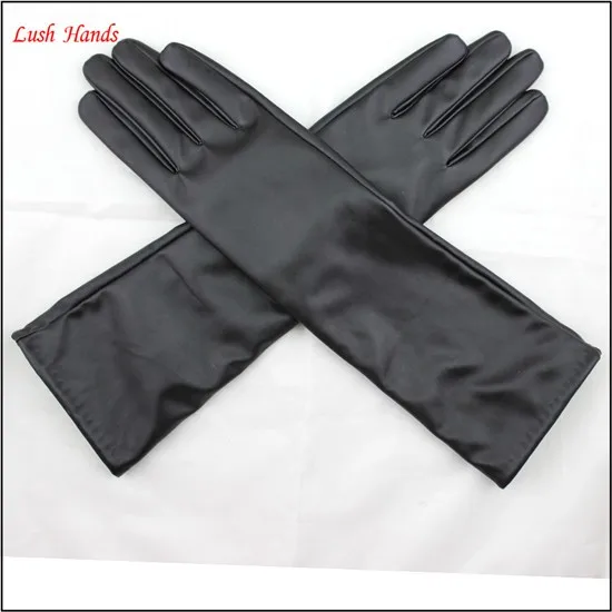 long women dresses imitation leather fabric wholesale factory gloves