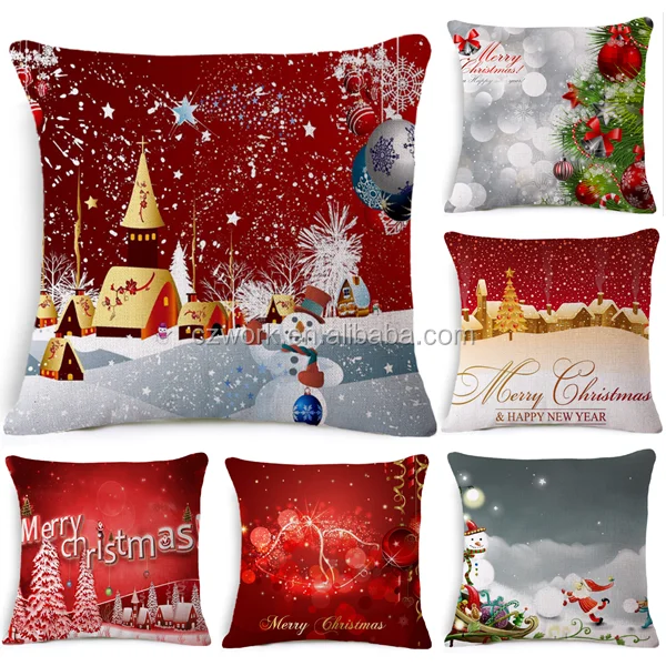 Happyクリスマスデザイン3dデジタルプリントクッションカバー枕カバー Buy クリスマスクッションカバー クッションカバーデザイン クリスマス枕 Product On Alibaba Com