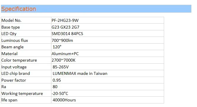 high quality double tubes 9w GX23 2G7 G23 led bulb/g23 LED PL lamp.jpg