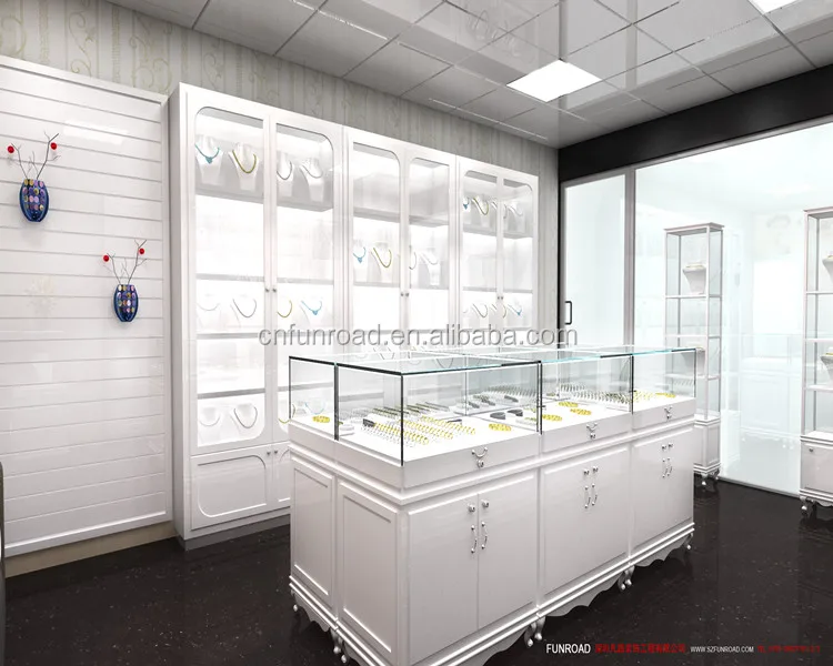 luxury display design store furniture jewelry cabinet