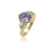 14605 xuping jewelry latest copper luxury designs 14K gold color Elegant multi color crystal fashion ring